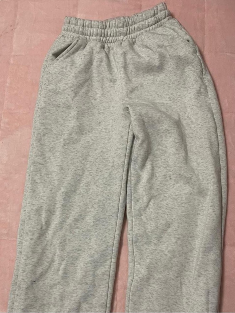 Womens Heather Gray Cozy Straight Leg Sweatpants